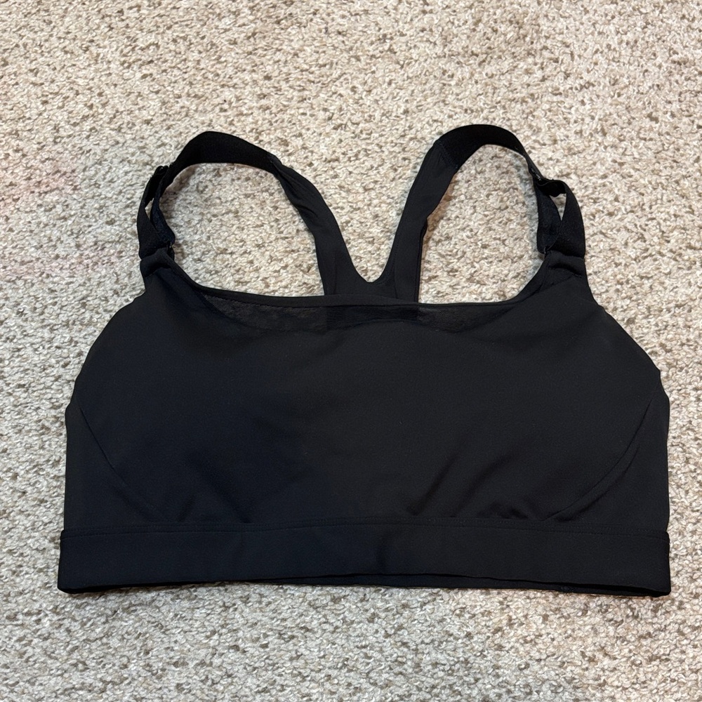 Athleta Adjustable Breathable Sports Bra Medium Coverage Black | athletic | gym
